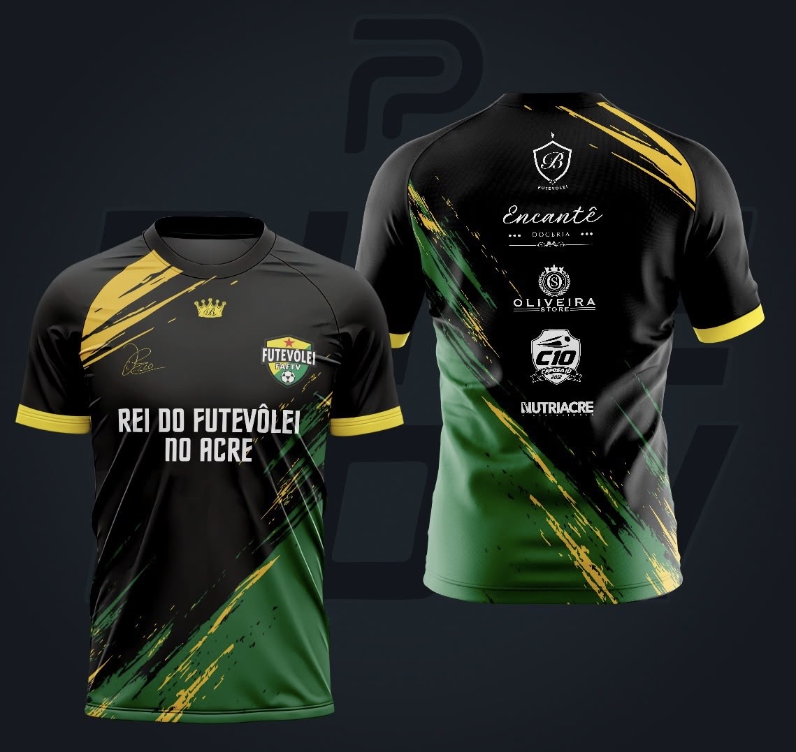 Blusa exclusiva da Clínica Bello Soares, vista de frente e costas